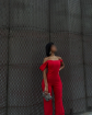 صورة Lady in red jumpsuit 