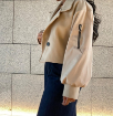 صورة cropped cream jacket